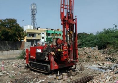 Drilling with Hollow Stem Auger at Kodungaiyur